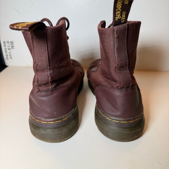 Dr Martens Burgundy/Maroon Canvas Boots Mens Size 11 main image 7
